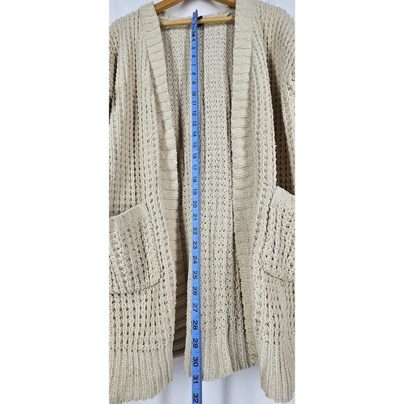 MOON & MADISON WOMEN'S STYLISH & COZY BEIGE CHUNKY CARDIGAN SIZE MEDIUM - Picture 10 of 11